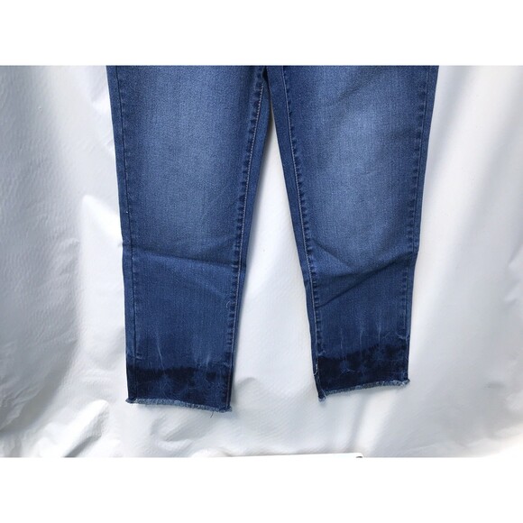 Sofia Vergara Leslie Slim Straight Jeans Womens 2 Assymetrical Hem - Picture 2 of 10